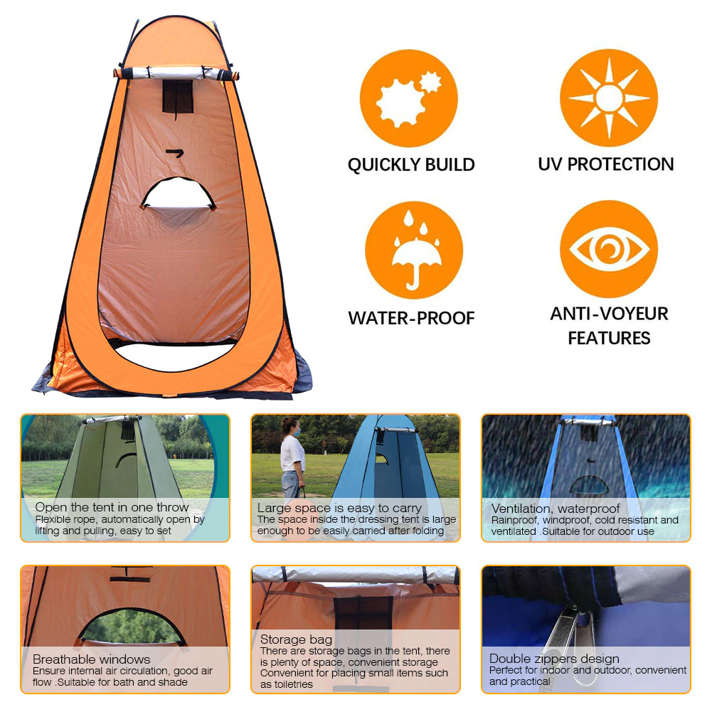 Cheap Goat Tents Pop Up Pod Privacy Nature Tent Changing Room Outdoor Awnings Portable Tarp Shower Camp Toilet Rain Shelter For Camping Accessory   